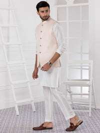 Light Pink Blended Waistcoat - AL-WC-404