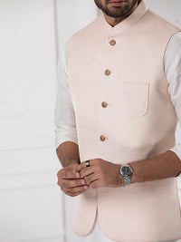Light Pink Blended Waistcoat - AL-WC-404