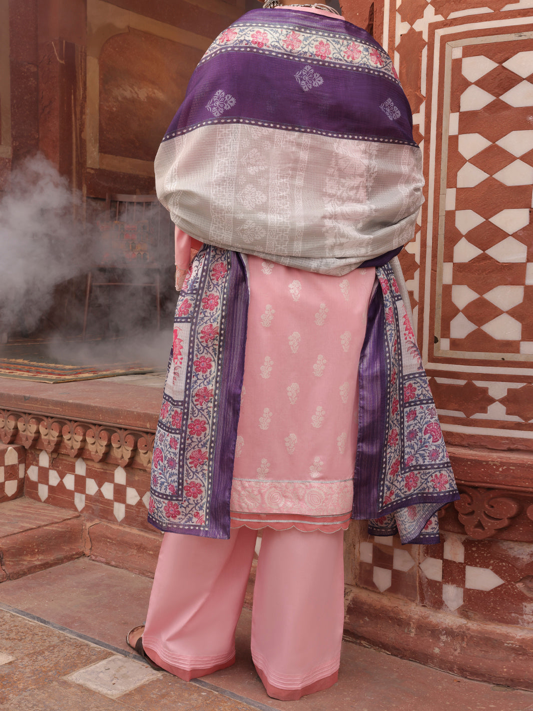 Pink Cambric 3Pc Stitched - AWP-3PS-405