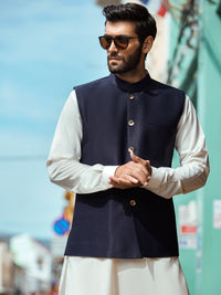 Navy Blue Waistcoat - AL-WC-407