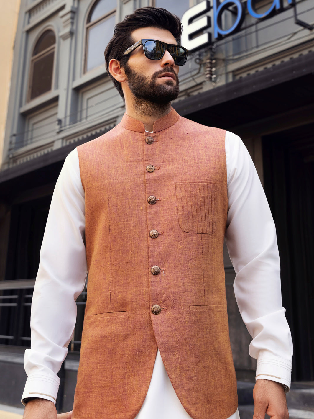 Orange Waistcoat - AL-WC-410