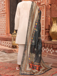 White Cambric 3 Piece Stitched - AWP-3PS-411