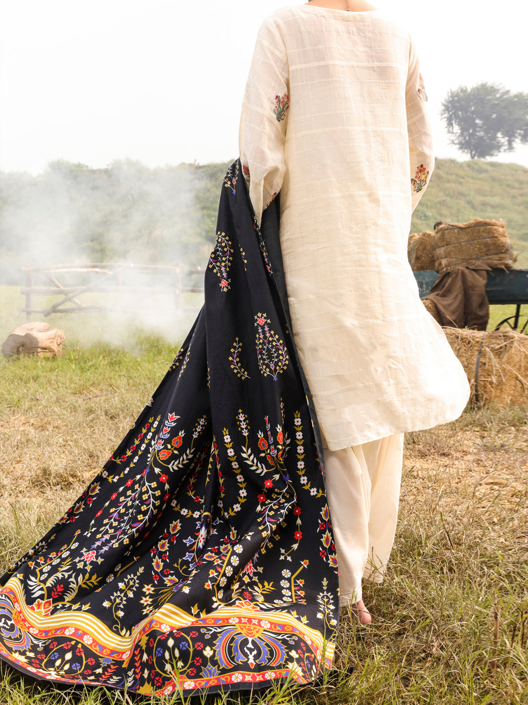 Off White Dobby 3Pc Stitched - AWP-3PS-413