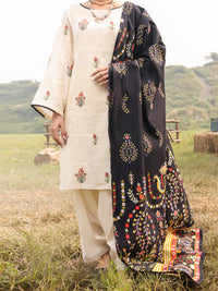 Off White Dobby 3Pc Stitched - AWP-3PS-413