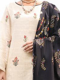 Off White Dobby 3Pc Stitched - AWP-3PS-413