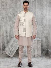 Off White Blended Waistcoat - AL-WC-415