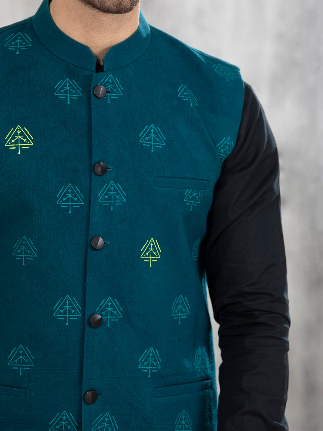 Bottle Green Blended Waistcoat - AL-WC-417