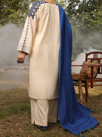 Off White Dobby 3Pc Stitched - AWP-3PS-419