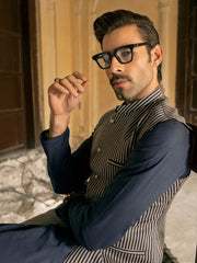 Blue Linen Waistcoat - AL-WC-420