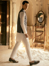 Blue Linen Waistcoat - AL-WC-421
