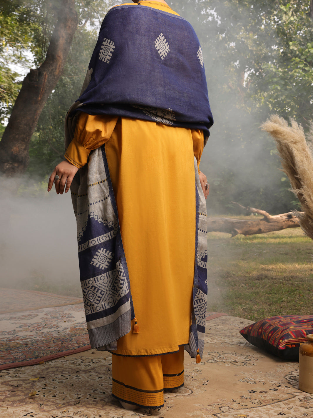 Mustard Cambric 3 Piece Stitched - AWP-3PS-422