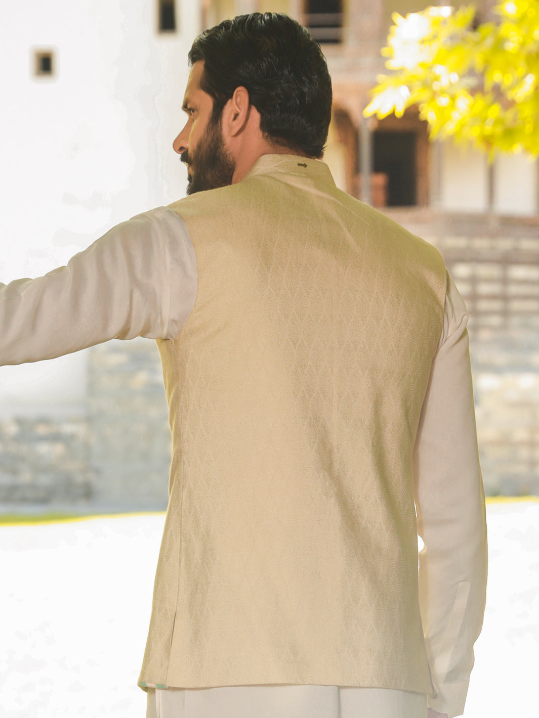 Cream Blended Waistcoat - AL-WC-424