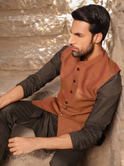 Brown Cotton Waistcoat - AL-WC-432