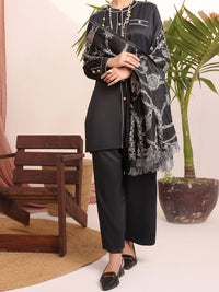 Black Twill 3 Piece Stitched - AWP-3PS-432