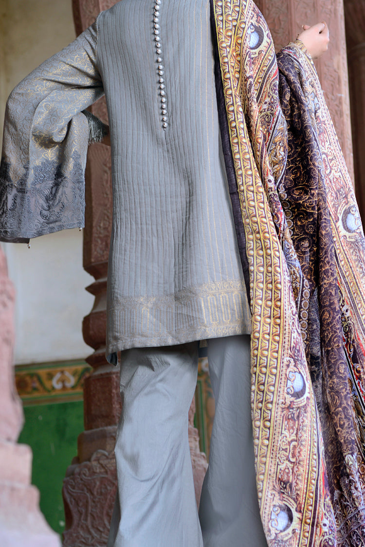 Grey 3 Piece Stitched - ALP-435