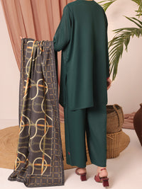 Green Twill 3Pc Stitched - AWP-3PS-435