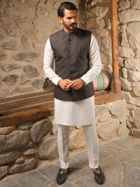 Dark Grey Blended Waistcoat - AL-WC-437