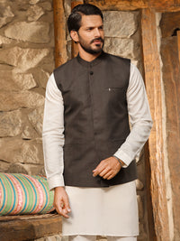 Dark Grey Blended Waistcoat - AL-WC-437