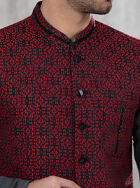 Red Blended Waistcoat - AL-WC-443