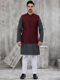 Red Blended Waistcoat - AL-WC-443