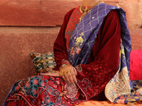 Maroon Velvet 3Pc Stitched - AWP-3PS-444