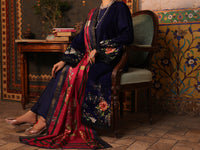 Dark Blue Velvet 3Pc Stitched - AWP-3PS-445