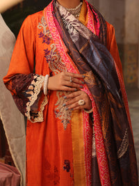 Orange Velvet 3Pc Stitched - AWP-3PS-449