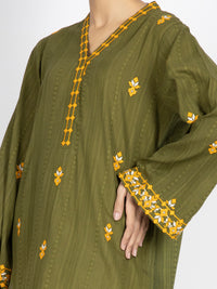 Mehndi Green Dobby Tunic - AWP-LK-456