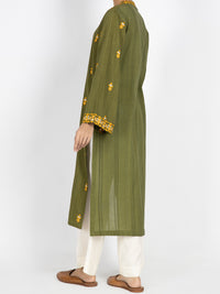 Mehndi Green Dobby Tunic - AWP-LK-456