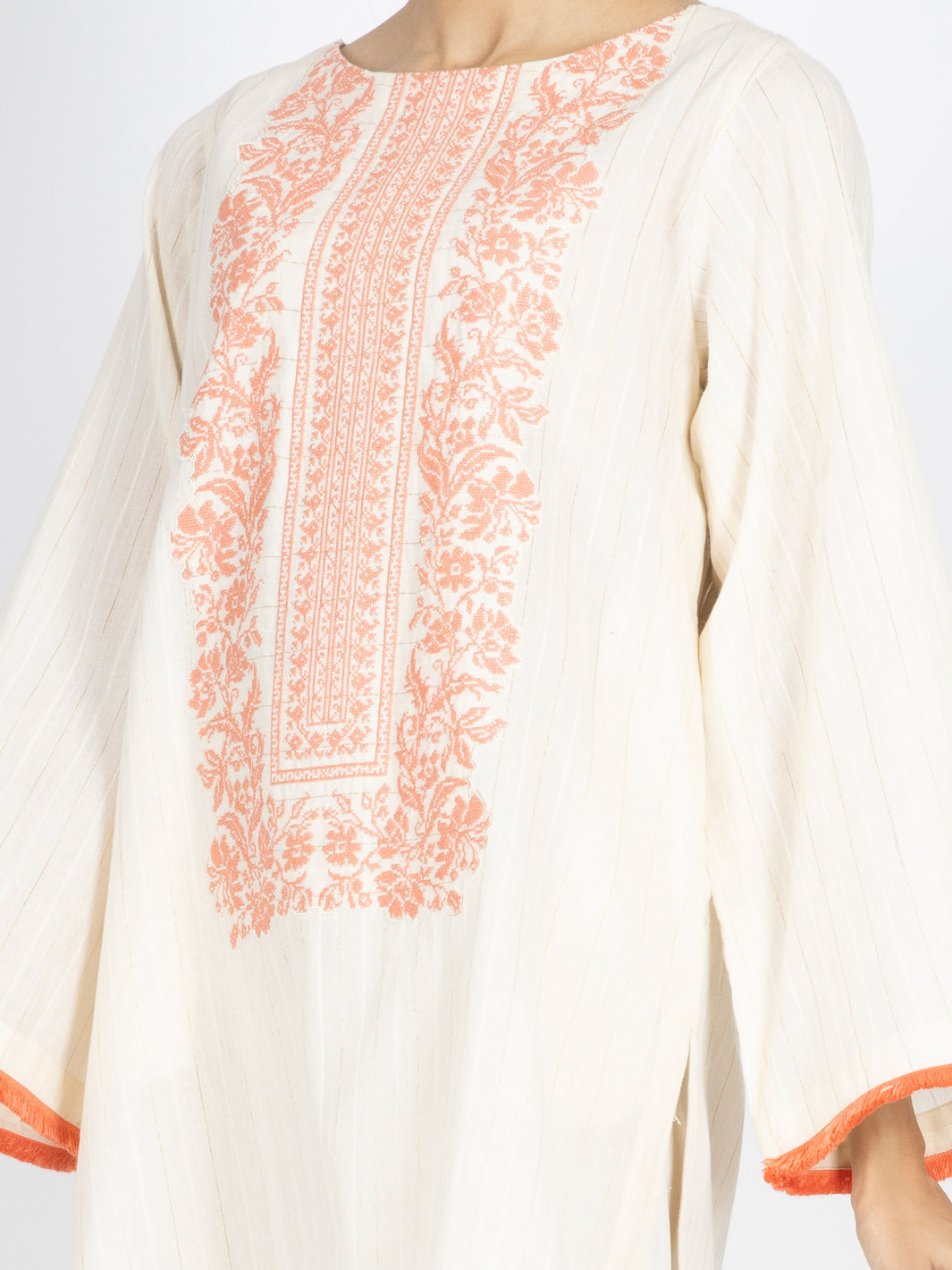 Off White Dobby Tunic - AWP-LK-457