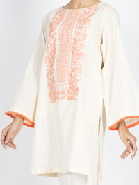 Off White Dobby Tunic - AWP-LK-457