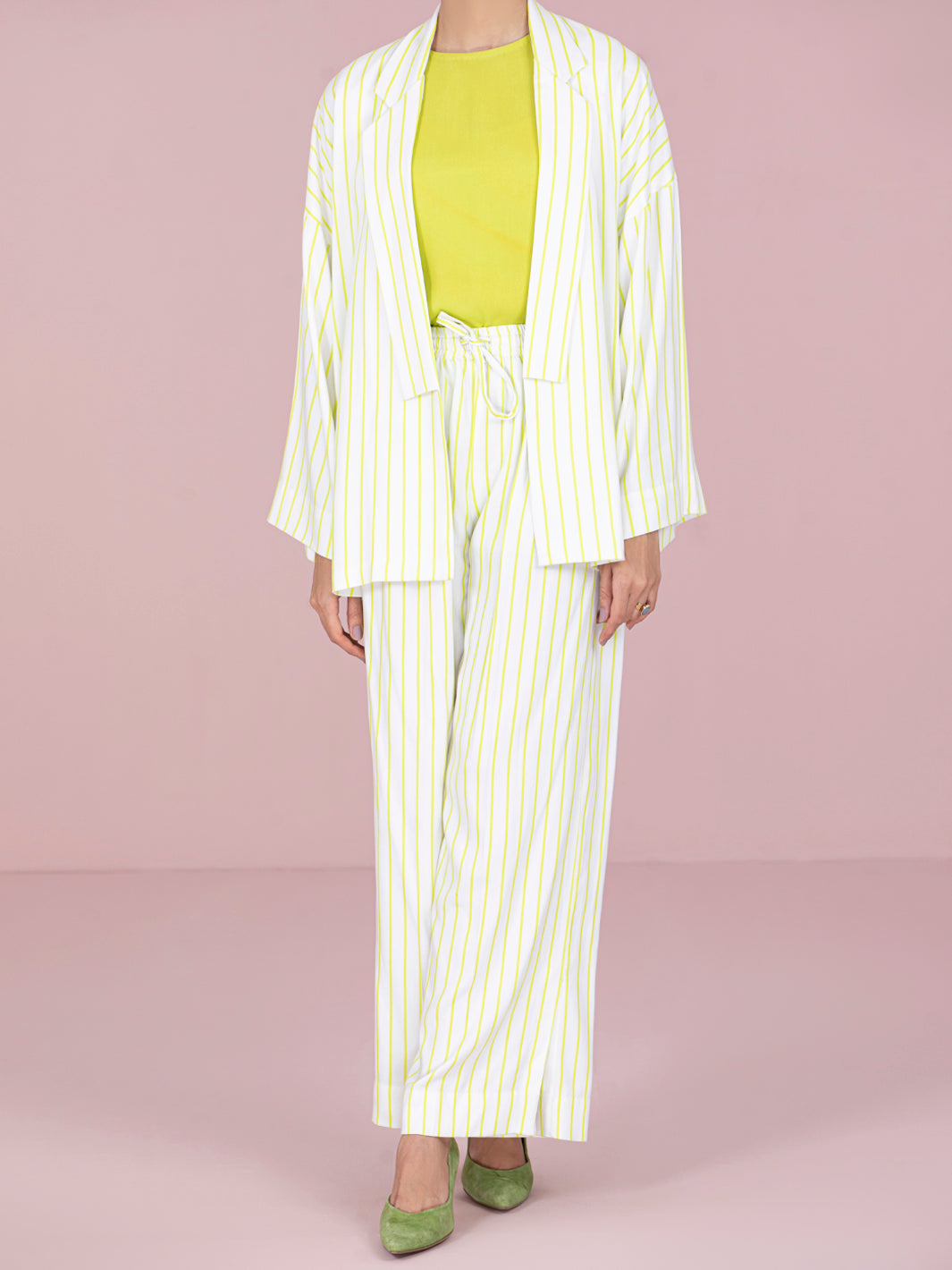 Lemon Viscose 2Pc Stitched - AWP-2PS-LKS-466