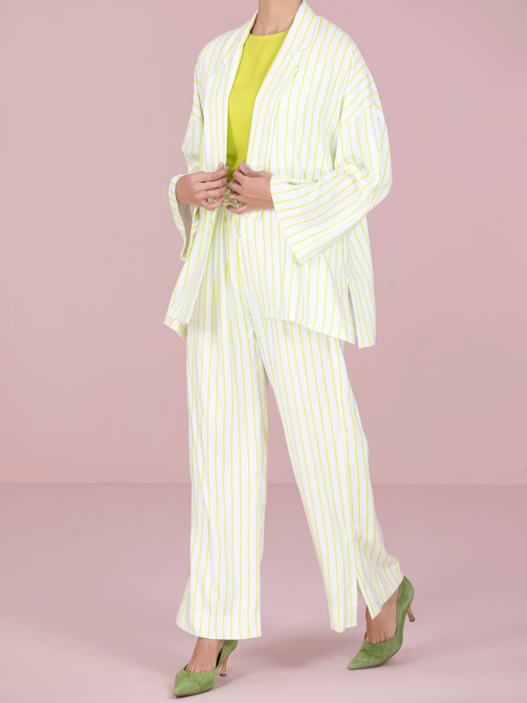 Lemon Viscose 2Pc Stitched - AWP-2PS-LKS-466