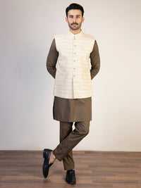Cream Blended Waistcoat - AL-WC-471