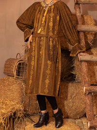 Brass Yarn-Dyed Two Tone Tunic - AWP-LK-480