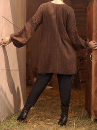 Copper Yarn-Dyed Two Tone Tunic - AWP-LK-481