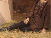 Copper Yarn-Dyed Two Tone Tunic - AWP-LK-481