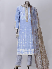 Sky Blue 3Pc Unstitched - ALP-307A
