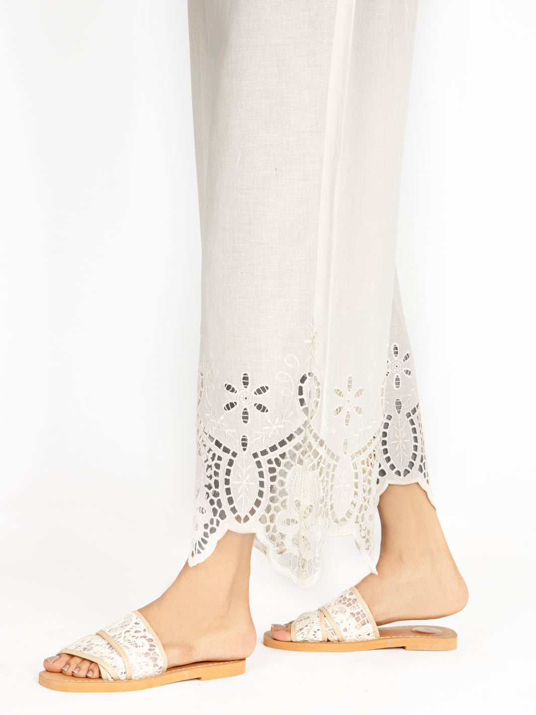 White Women Trouser - AL-T-513B