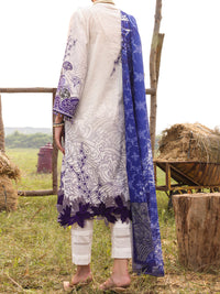 Grey Cambric Unstitched 3Pc - AWP-3PS-520