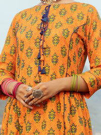 Orange Cambric 2Pc Stitched - AWP-2PS-LKS-528