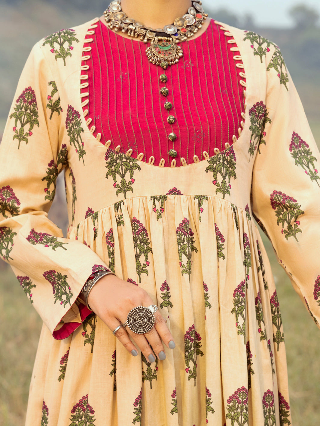 Beige Cambric 2Pc Stitched - AWP-2PS-LKS-531