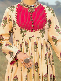 Beige Cambric Unstitched 2Pc - AWP-2PS-531