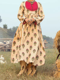 Beige Cambric 2Pc Stitched - AWP-2PS-LKS-531