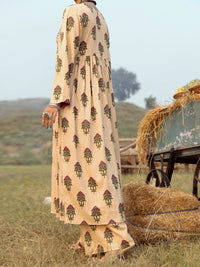 Beige Cambric Unstitched 2Pc - AWP-2PS-531