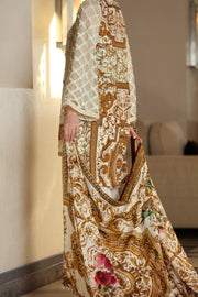 Gold Silk Viscose 3 Piece Stitched - ALP-559