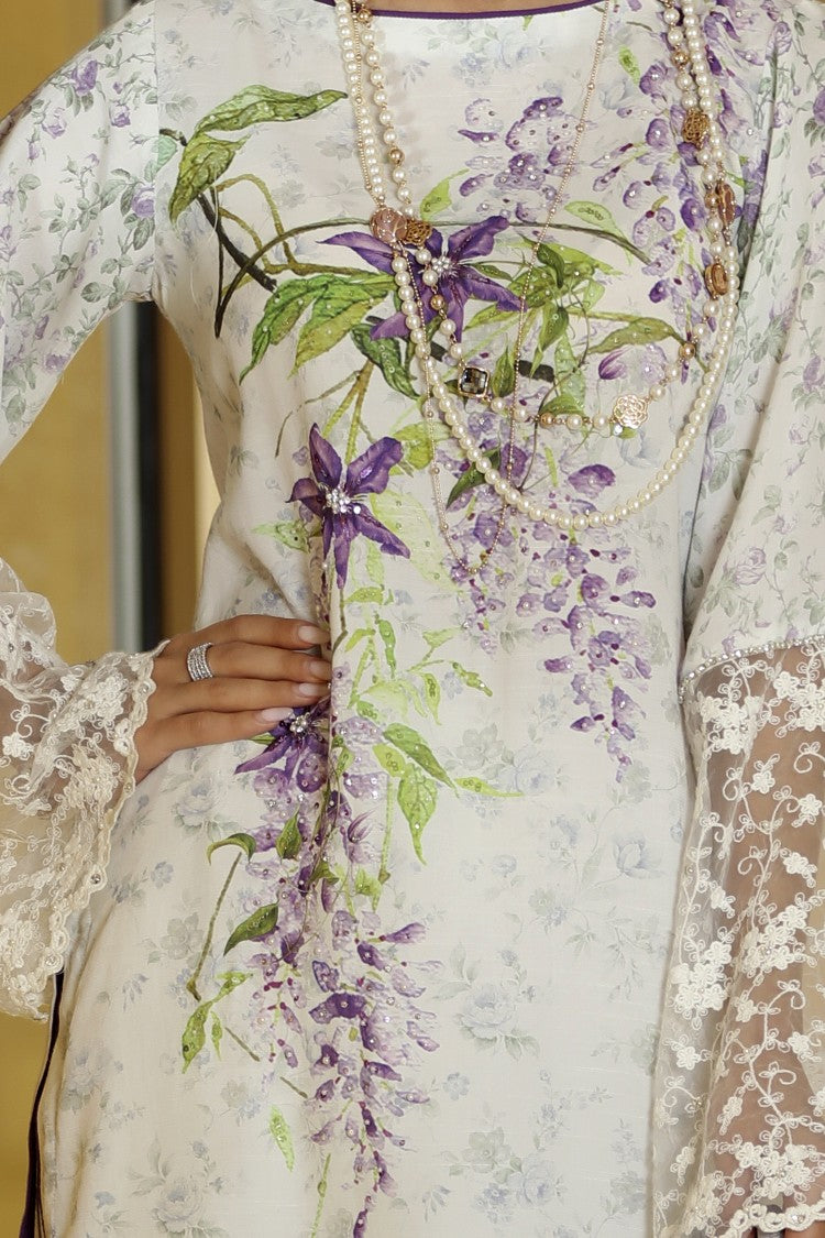 Lilac Silk Viscose 3 Piece Stitched - ALP-562