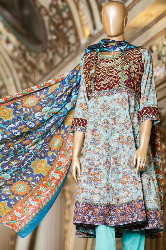 Sky Blue 3Pc Unstitched - ALP-206