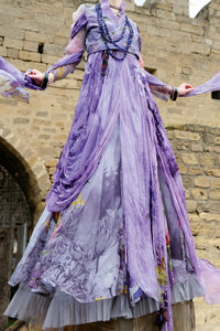 Purple Chiffon 3Pc Unstitched - ALP-686