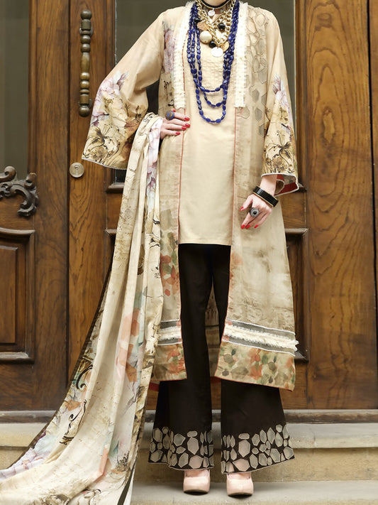 Beige Lawn 2Pc Unstitched - ALP-698